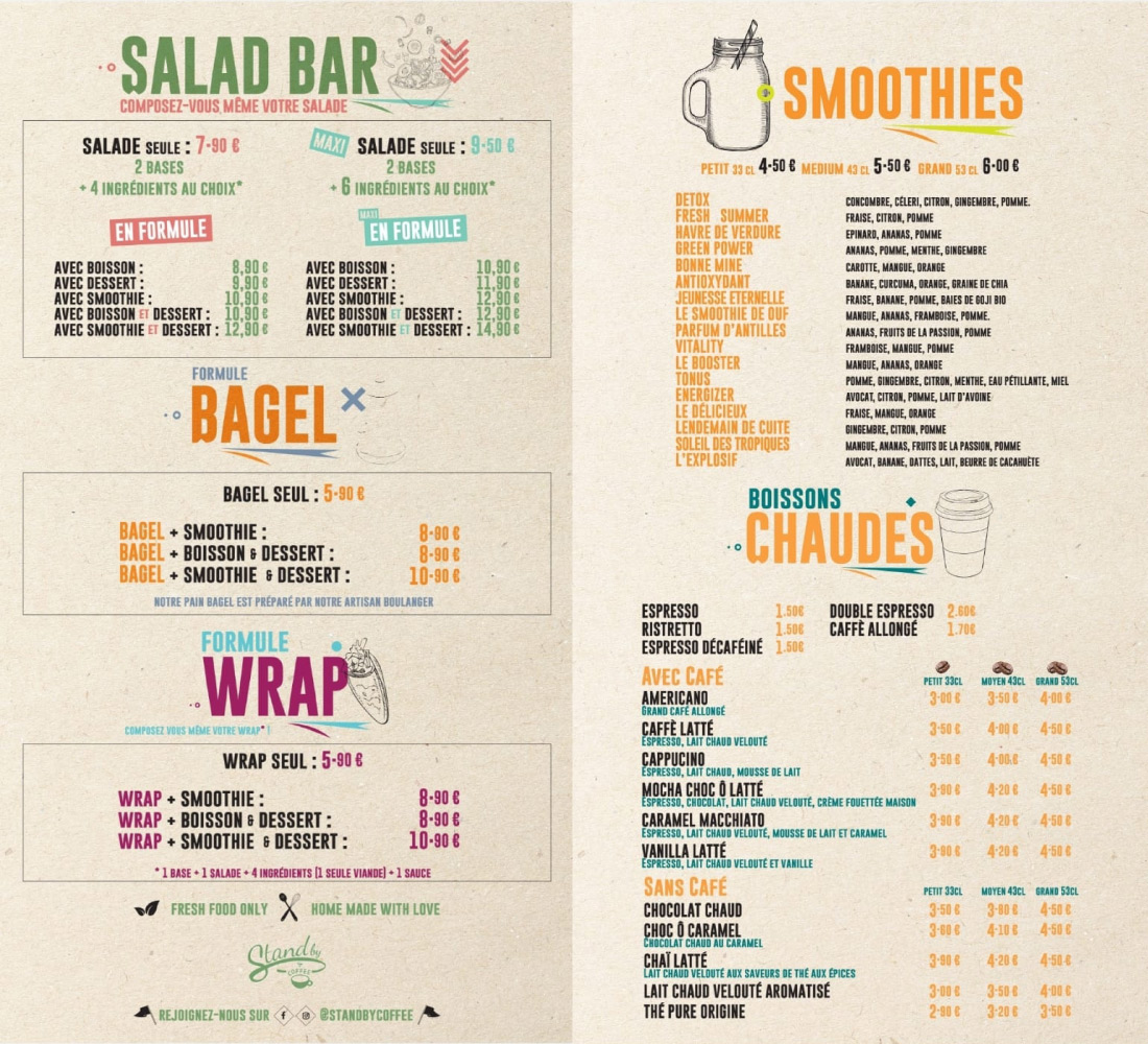 Stand By Coffee - Coffee Shop & Salad Bar Healthy à Nantes